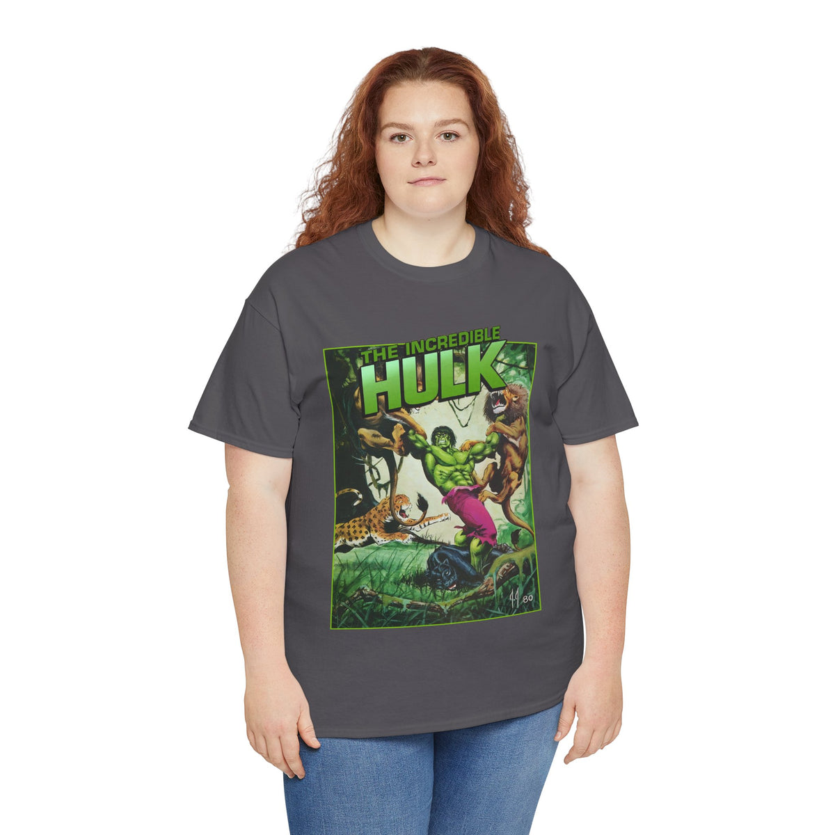Incredible Hulk T-Shirt - Joe Jusko Art - Hulk Fighting Lions and Tigers - Marvel Comics