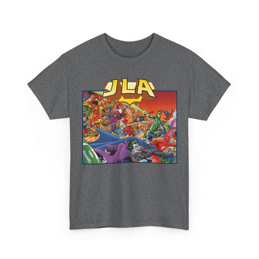 JLA: The Nail T-Shirt - Alan Davis Art - Green Lantern, Batman, Wonder Woman, Flash - DC Comics
