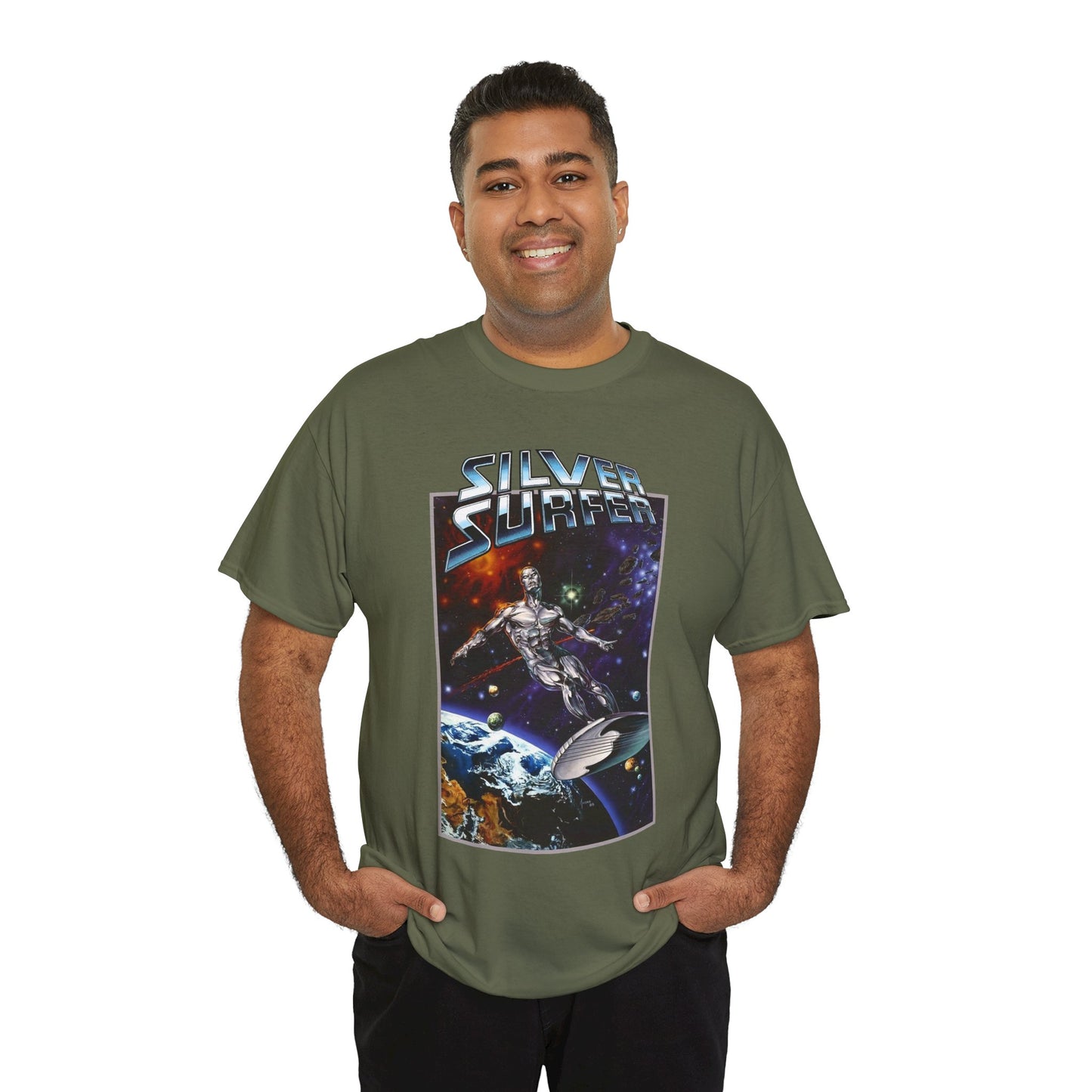 Silver Surfer T-Shirt - Amazing Joe Jusko Art - Marvel Comics Character - Former Herald of Galactus - Fantastic Four Connection - Norrin Radd