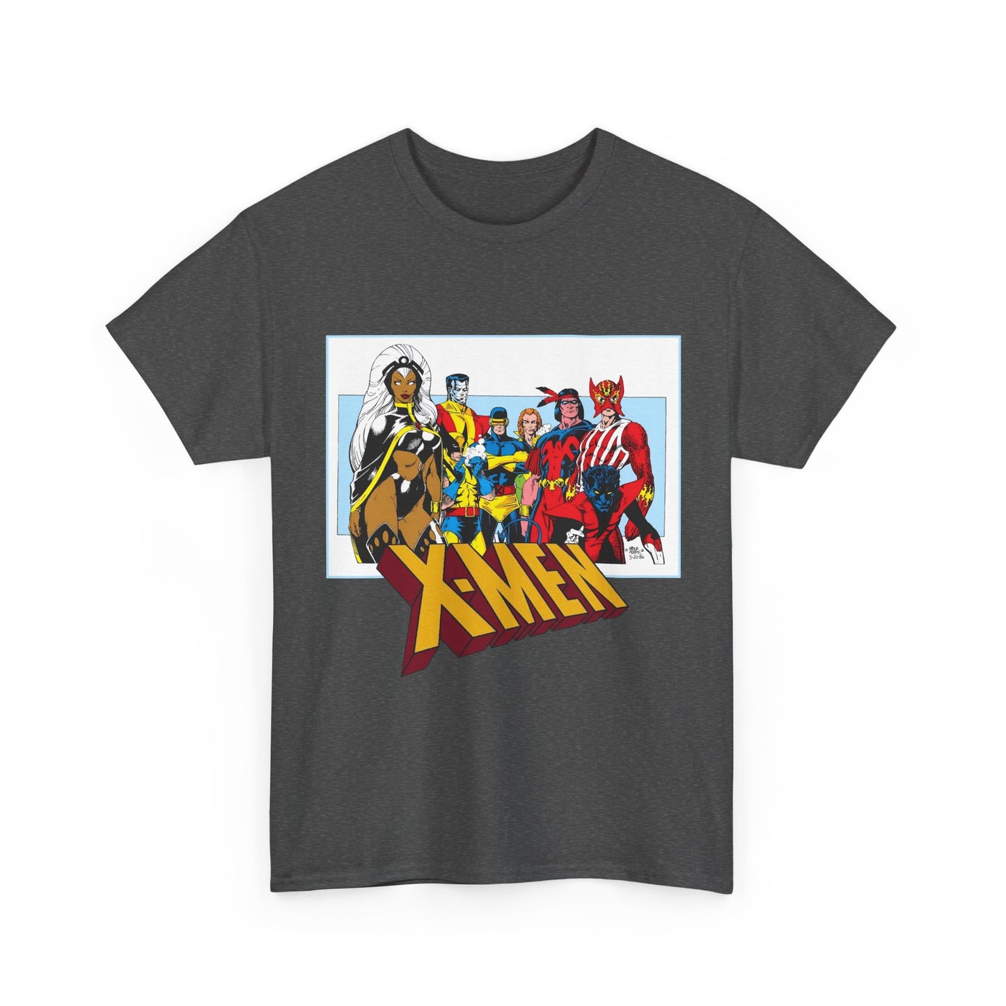 X-Men T-Shirt - Arthur Adams Art - Cyclops, Nightcrawler, Storm, Wolverine, Thunderbird, Sunfire, Banshee - Marvel Comics