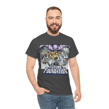 Future Foundation T-Shirt - Marko Djurdjevic Art - Spider-Man, Mr. Fantastic, Invisible Woman, The Thing, Dr. Doom, Bentley 23, Dragon Man, the Moloids - Marvel Comics