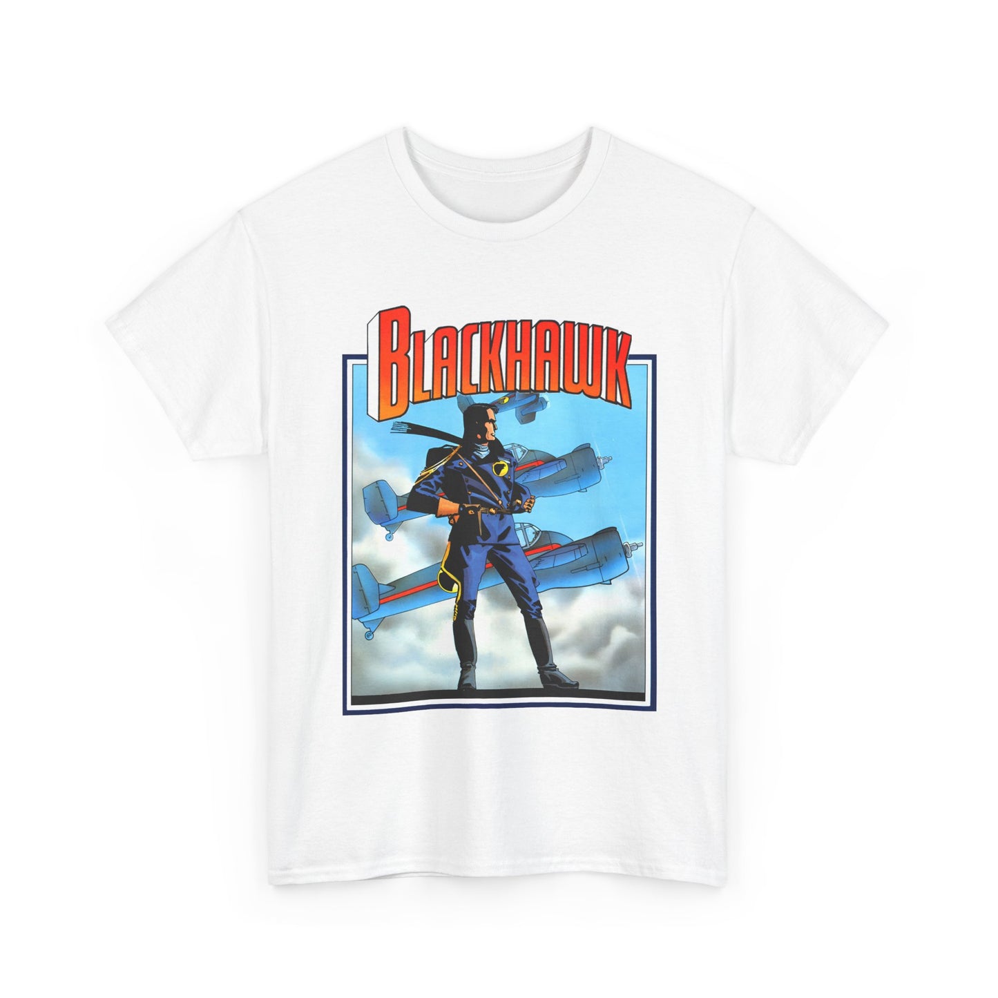 Blackhawk T-Shirt - Howard Chaykin Art - World War II Anti-Nazi Ace Pilots - DC Comics