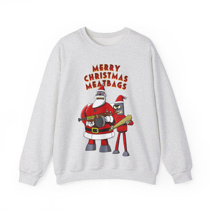 Robot Santa Claus & Bender Futurama Christmas Heavy Blend Crewneck Sweatshirt