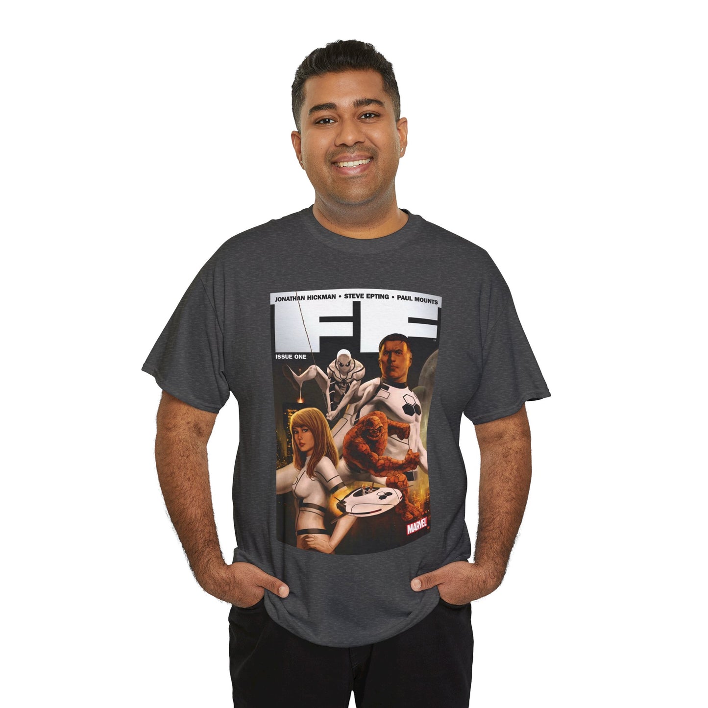 FF #1 T-Shirt - Steve Epting Art - Fantastic Four/Future Foundation - Spider-Man, Mr. Fantastic, Invisible Woman, The Thing - Marvel Comics