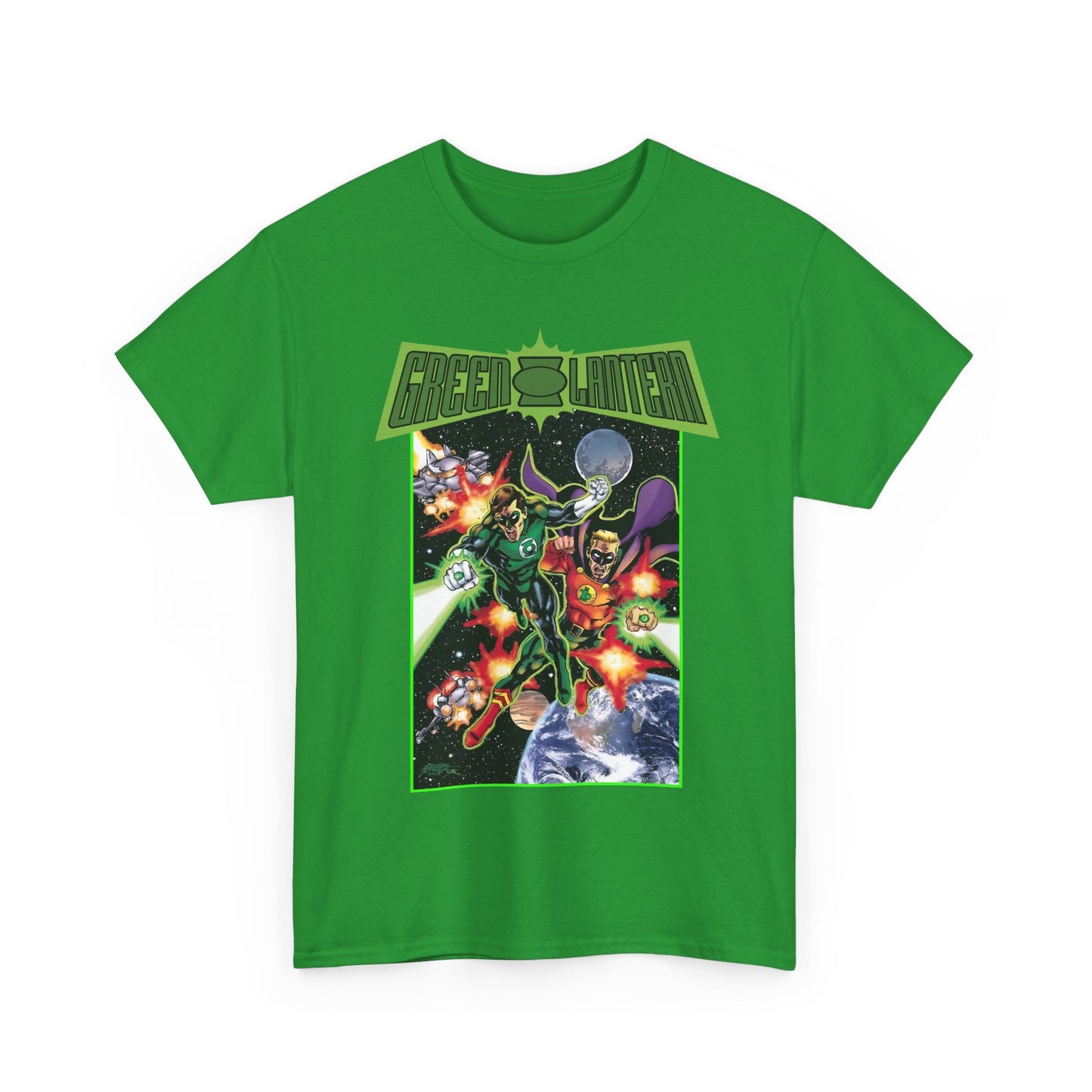 Green Lantern T-Shirt - George Perez Art - Hal Jordan & Alan Scott - Silver Age & Golden Age - DC Comics