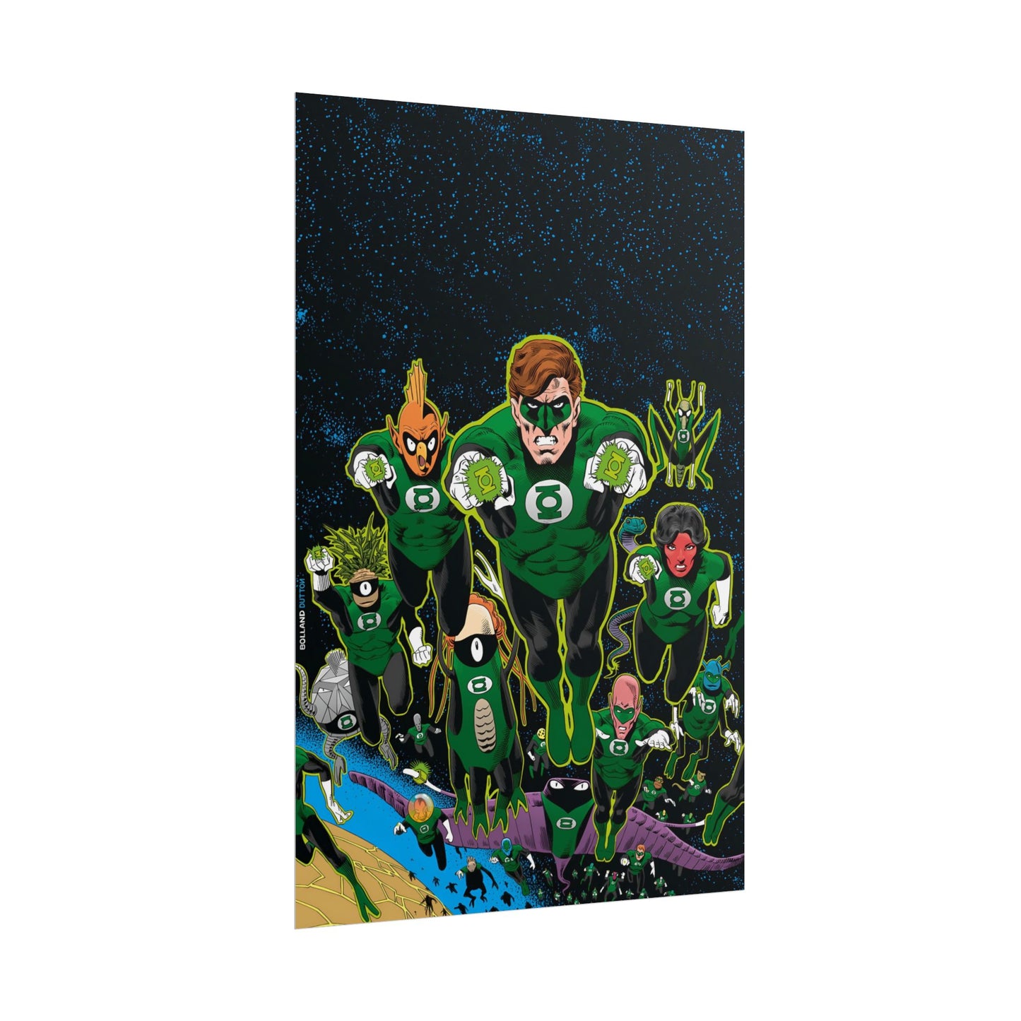 Green Lantern Corps Rolled Poster - Brian Bolland Art - Hal Jordan - DC Comics - Multiple Sizes Up to 24"x36"