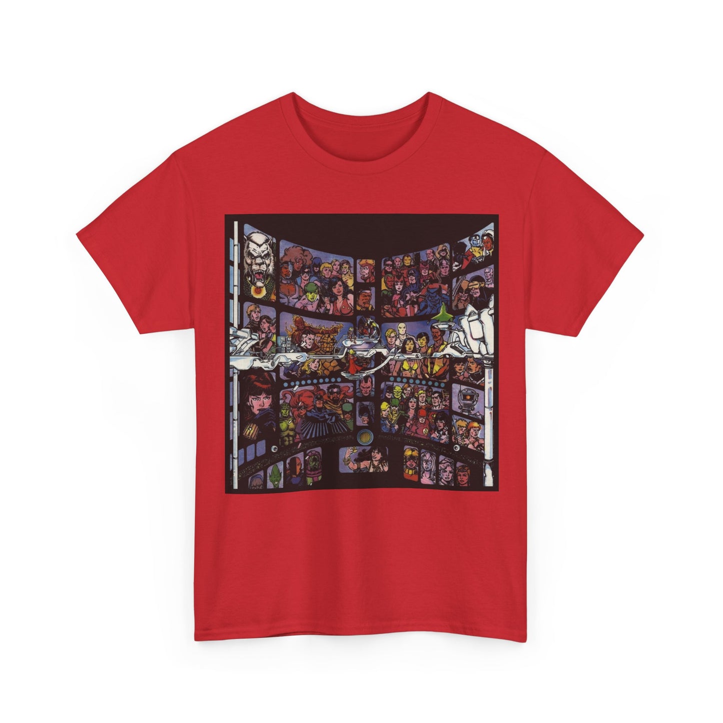 Focus on George Perez T-Shirt - Monitor, New Teen Titans, Avengers, Fantastic Four - DC & Marvel Comics - Note: Black Tee is a Negative Space Piece and is Borderless