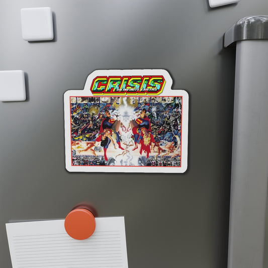 Crisis on Infinite Earths Die-Cut Magnet - George Perez & Alex Ross Art - Superman, Wonder Woman, Supergirl, Flash - DC Comics Classic Image - 3", 4", 5", 6"