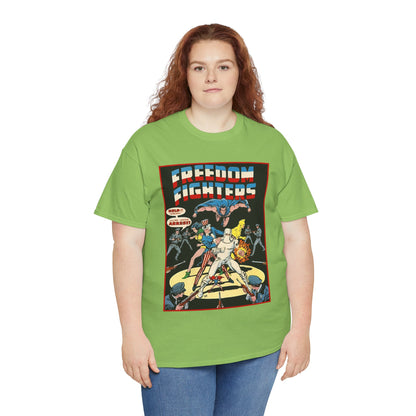 Freedom Fighters T-Shirt - 70s Series - Uncle Sam, The Ray, Phantom Lady, Doll Man, Black Condor, Human Bomb - DC Comics