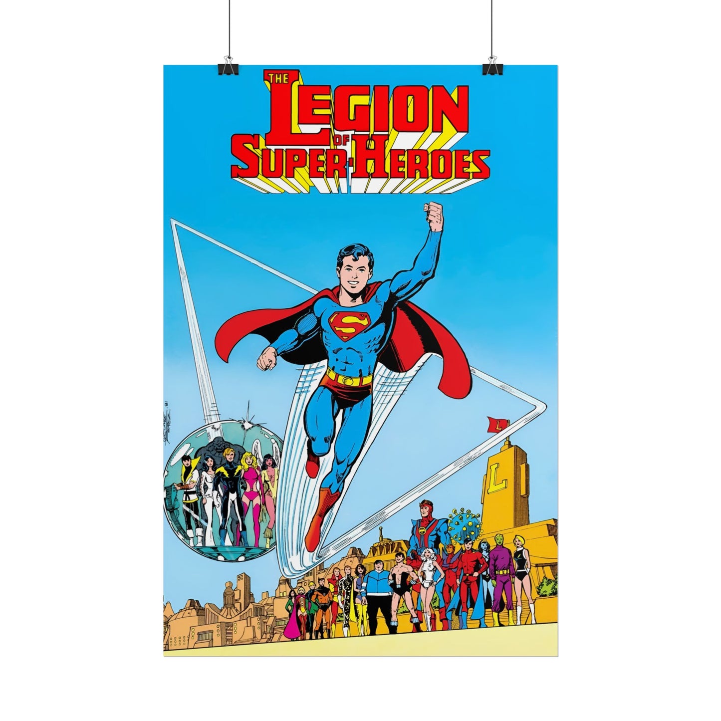 Superboy & the Legion of Super-Heroes Rolled Poster - George Perez Art - DC Comics - Multiple Sizes Up to 24"x36"