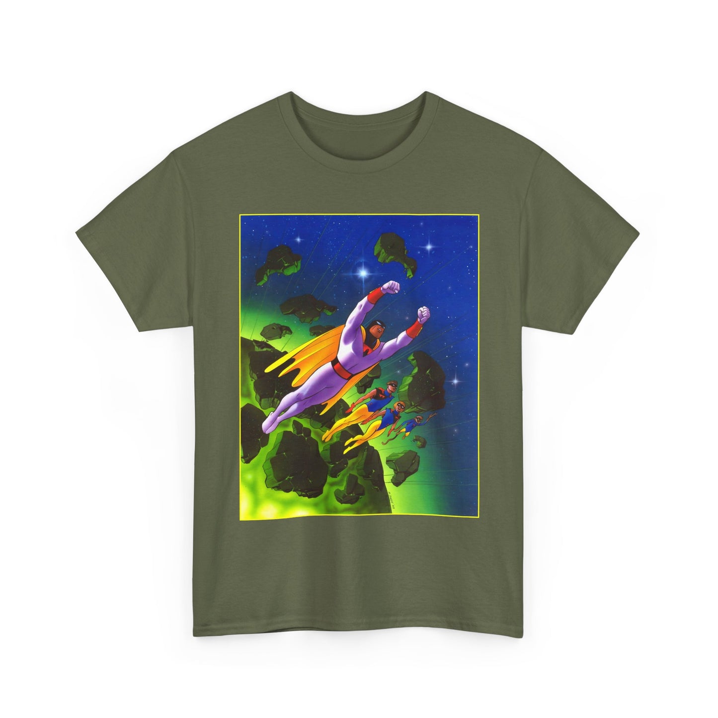 Space Ghost T-Shirt - Steve Rude Art - Jan, Jace, Blip - Gorgeous Art of 1960s Cartoon Icon