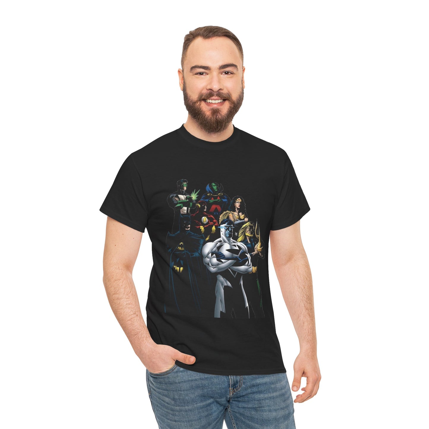 JLA T-Shirt - Howard Porter Art - Superman, Batman, Wonder Woman, Flash - DC Comics