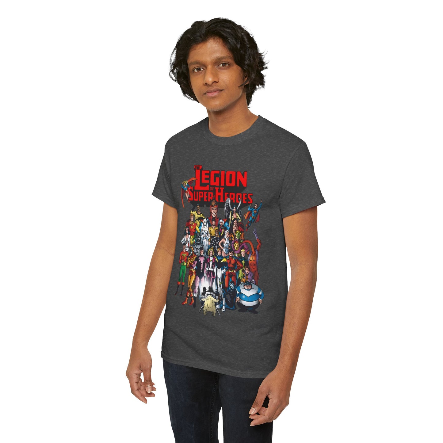 Legion of Super-Heroes T-Shirt - #300 Cover Art - Cosmic Boy, Saturn Girl, Superboy, Wildfire, Mon-El, Dream Girl, Brainiac 5, Supergirl - DC Comics