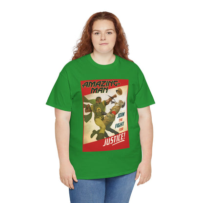 Amazing Man T-Shirt - All-Star Squadron - Join the Fight for Justice - DC Comics