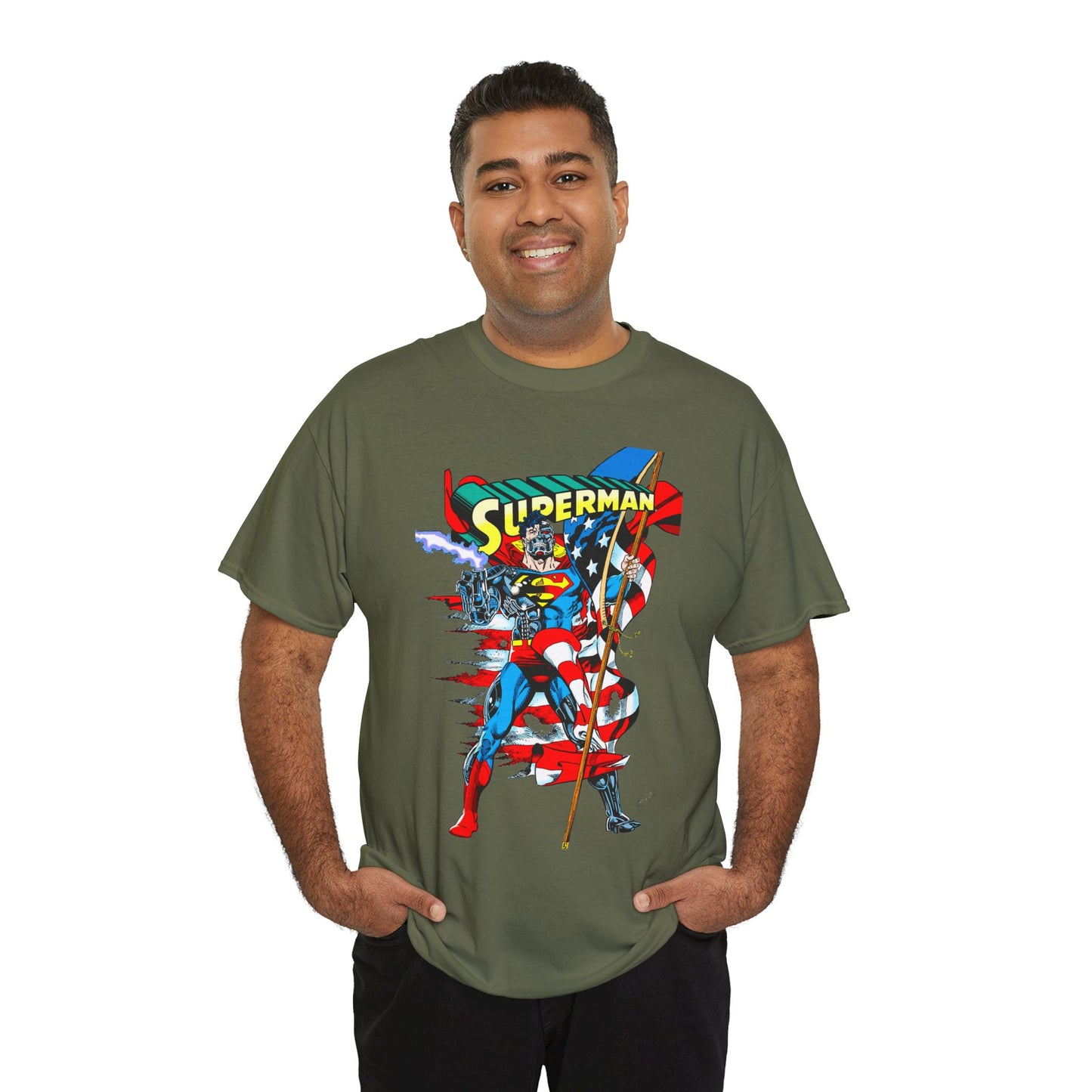 Cyborg Superman T-Shirt - Dan Jurgens Art - Reign of the Supermen Enemy - 1990s Storyline After the Death of Superman - DC Comics
