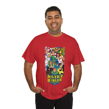Justice League International T-Shirt - DC Comics - JLI - Kevin Maguire Art - Blue Beetle, Booster Gold, Martian Manhunter, Captain Atom