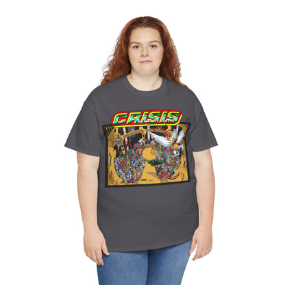 Crisis on Infinite Earths T-Shirt - George Perez & Jerry Ordway Art - The Monitor's Satellite - DC Comics