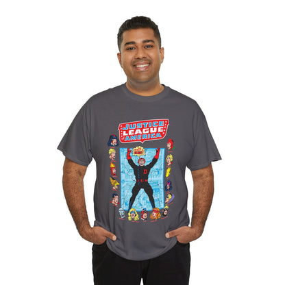 Justice League of America T-Shirt - George Perez Art - Justice Society, All-Star Squadron Team-Up DC Comics