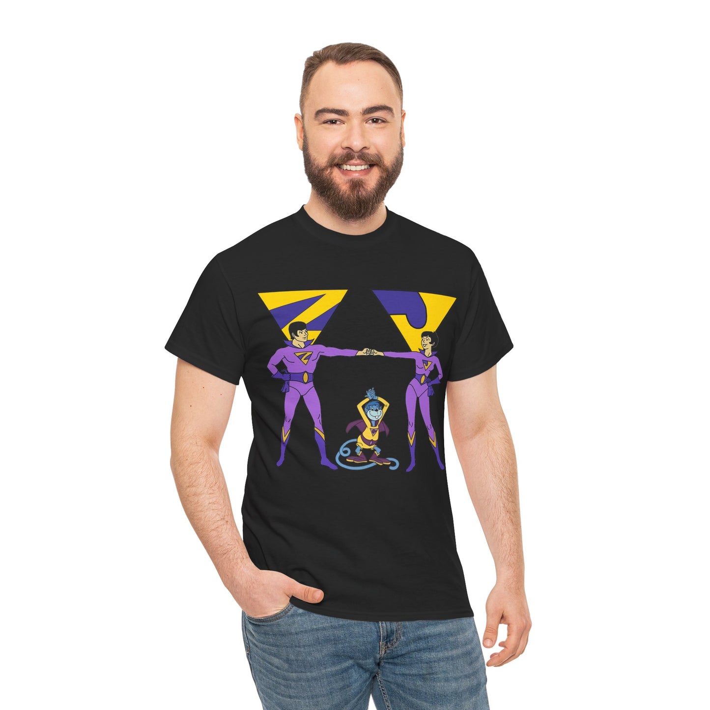 Wonder Twins T-Shirt - Super Friends - Zan & Jayna - Hanna-Barbera Cartoon - DC Comics
