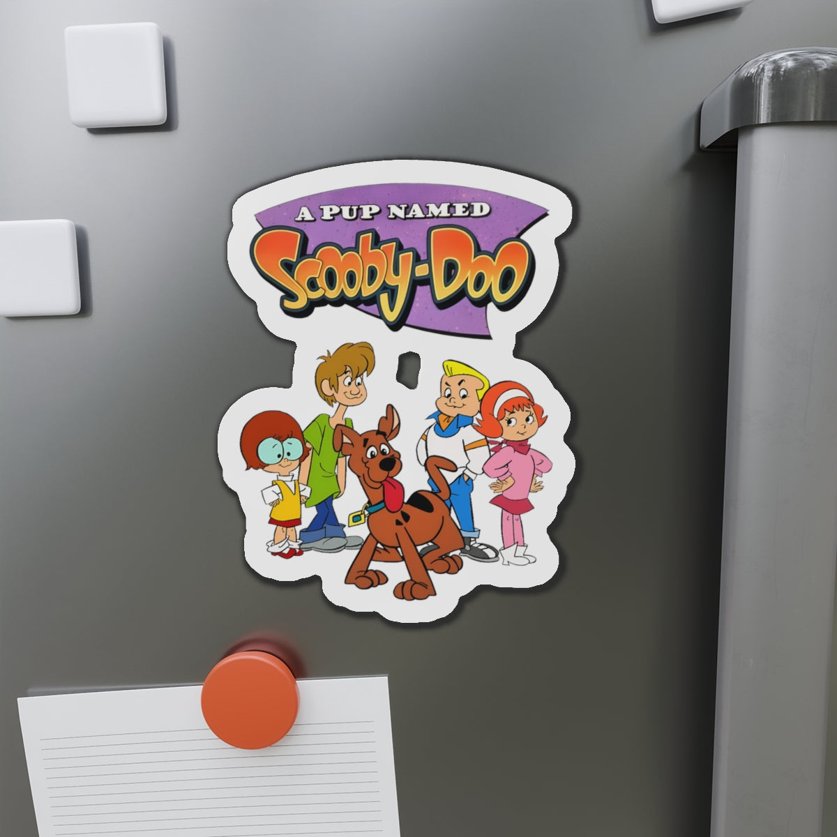 A Pup Named Scooby-Doo Die-Cut Magnet - Shaggy, Fred, Daphne, Velma - Mystery, Inc - Hanna-Barbera Cartoon - 3", 4", 5", 6"