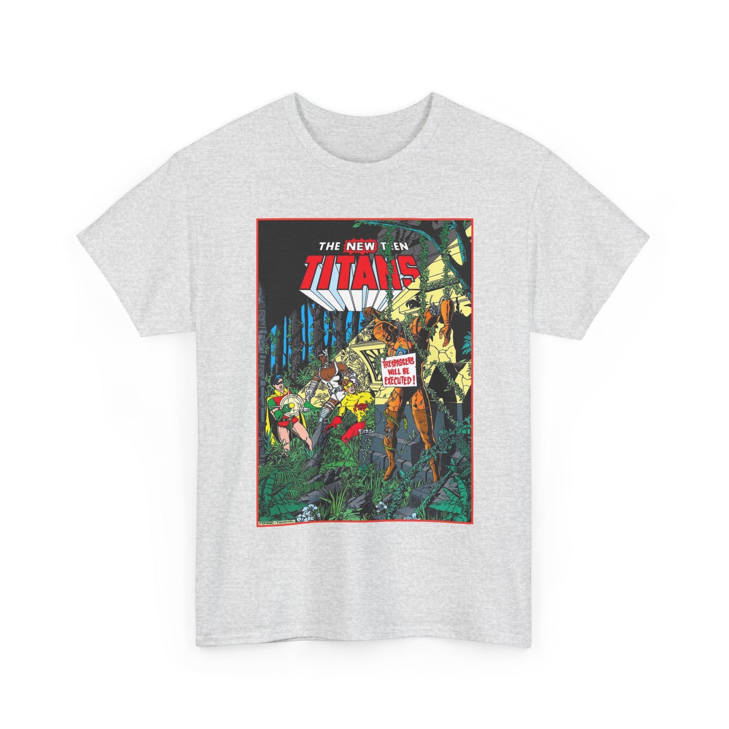 New Teen Titans T-Shirt - George Perez Art - Robin, Cyborg, Kid Flash, Robotman - DC Comics