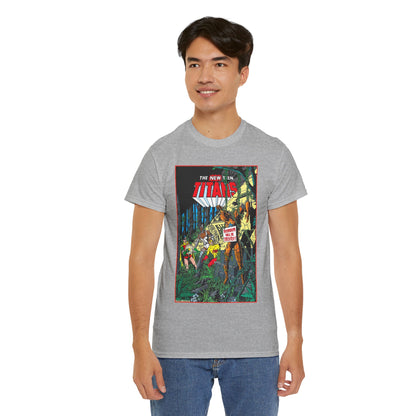 New Teen Titans T-Shirt - George Perez Art - Robin, Cyborg, Kid Flash, Robotman - DC Comics