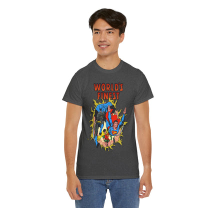 World's Finest T-Shirt - George Perez Art - Superman, Batman, Robin - DC Comics