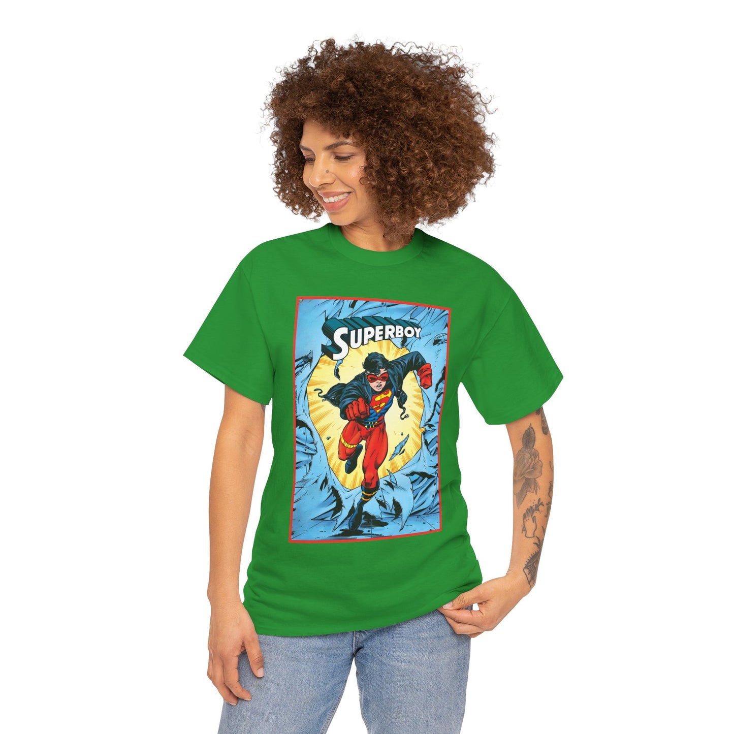 Superboy T-Shirt - Tom Grummett Art - Reign of the Supermen Storyline from the 1990s - Kon-El, Connor Kent - Superman Family - DC Comics