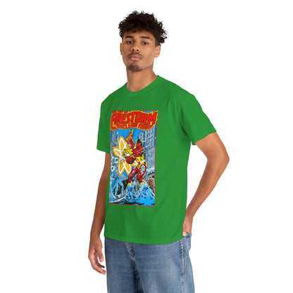 Fury of Firestorm T-Shirt - Pat Broderick Art - Vs Killer Frost - #3 Cover Art - DC Comics