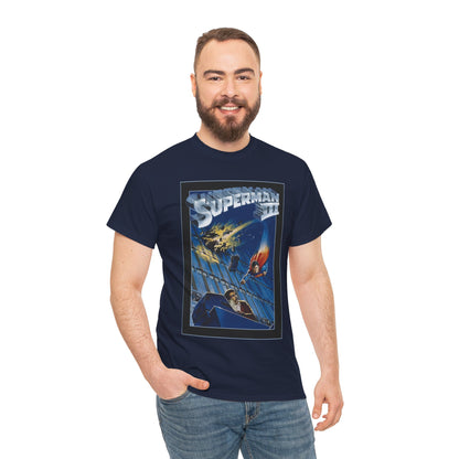 Superman III T-Shirt - Movie Poster Art - Christopher Reeve & Richard Pryor - Metropolis, Man of Steel - DC Comics