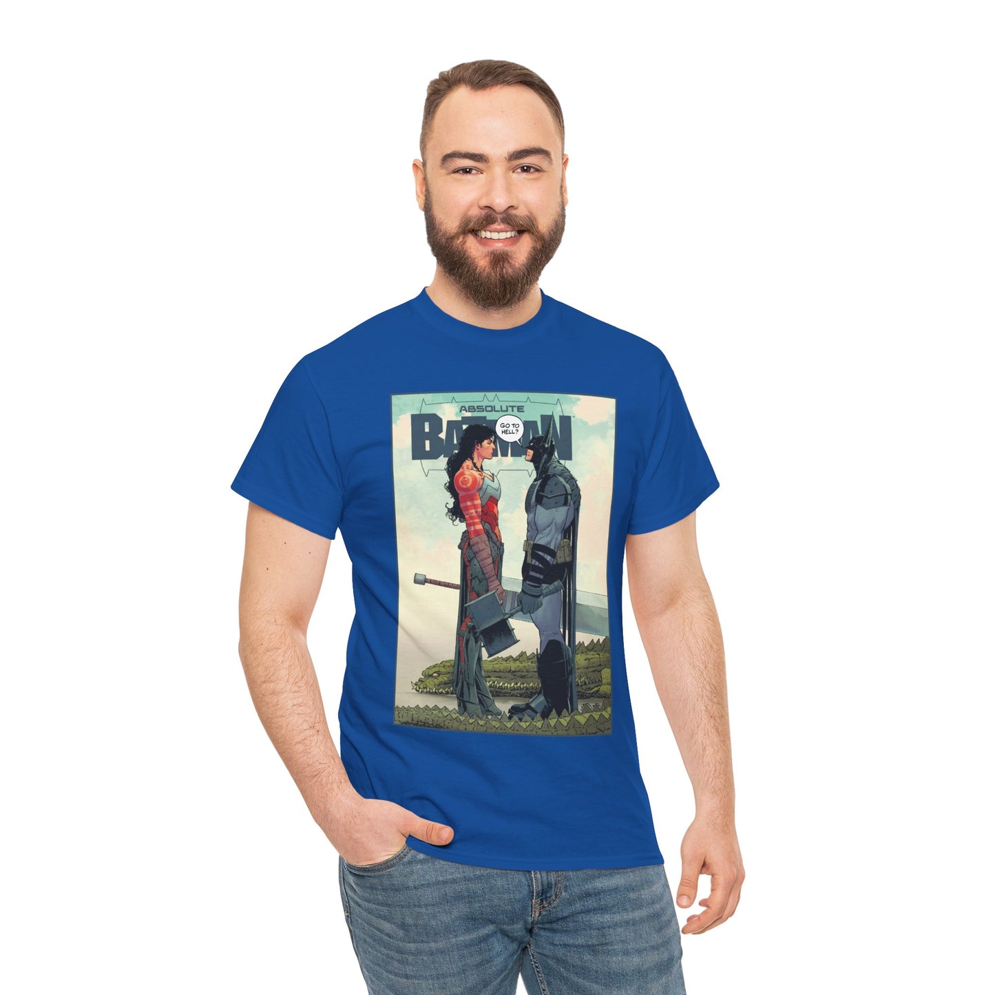Absolute Batman & Absolute Wonder Woman T-Shirt - Nick Dragotta Art - Go to Hell? - DC Comics