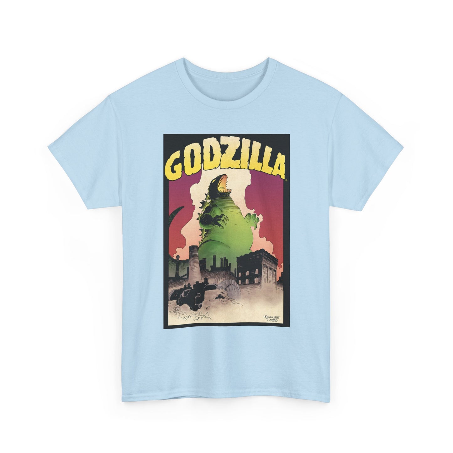 Godzilla T-Shirt - Mike Mignola Art - 1987 Portfolio Artwork - Dark Horse Comics