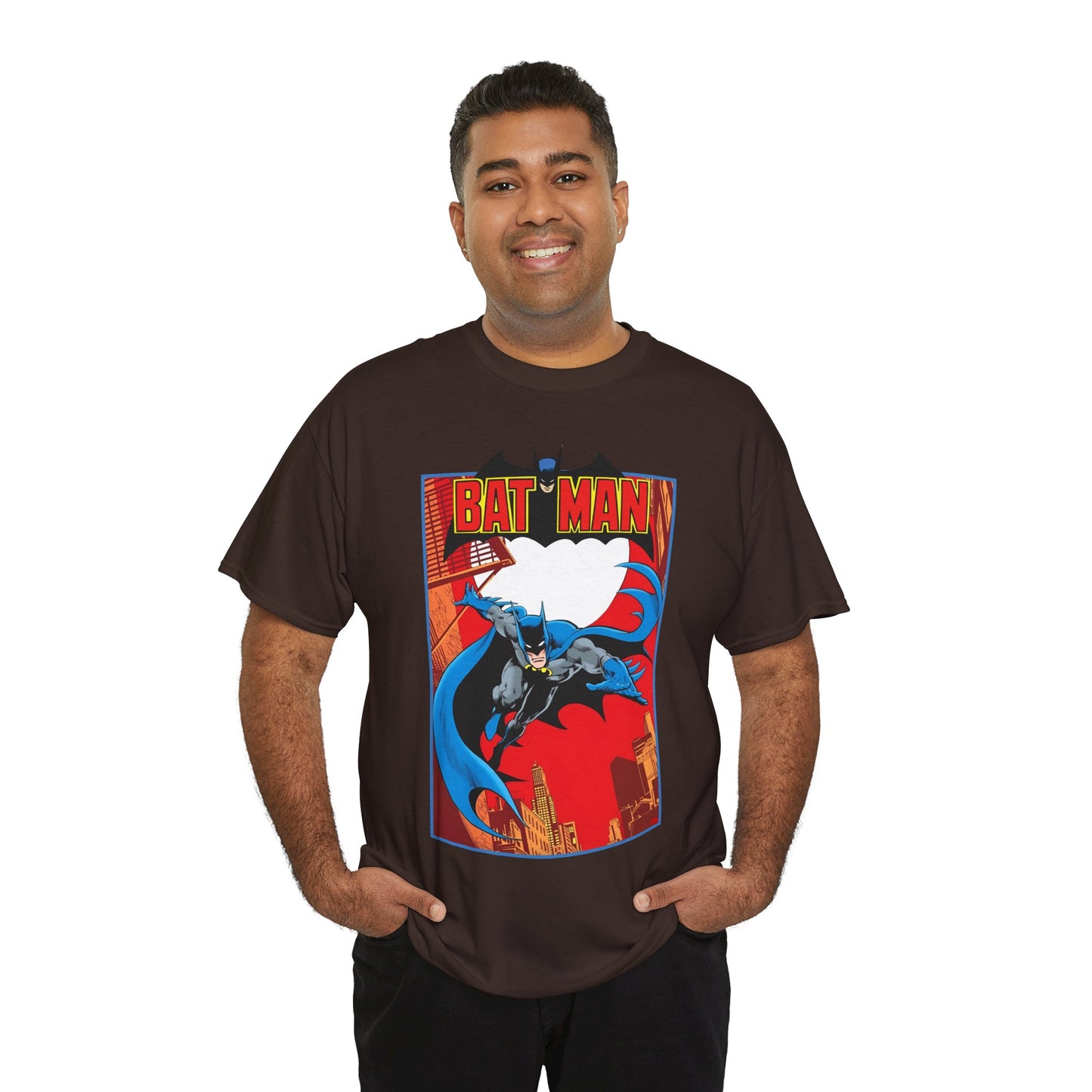 Batman T-Shirt - Jim Aparo Art - Untold Tales Cover - DC Comics Bronze Age - Batman Flying in Front of the Moon - Caped Crusader, Gotham City