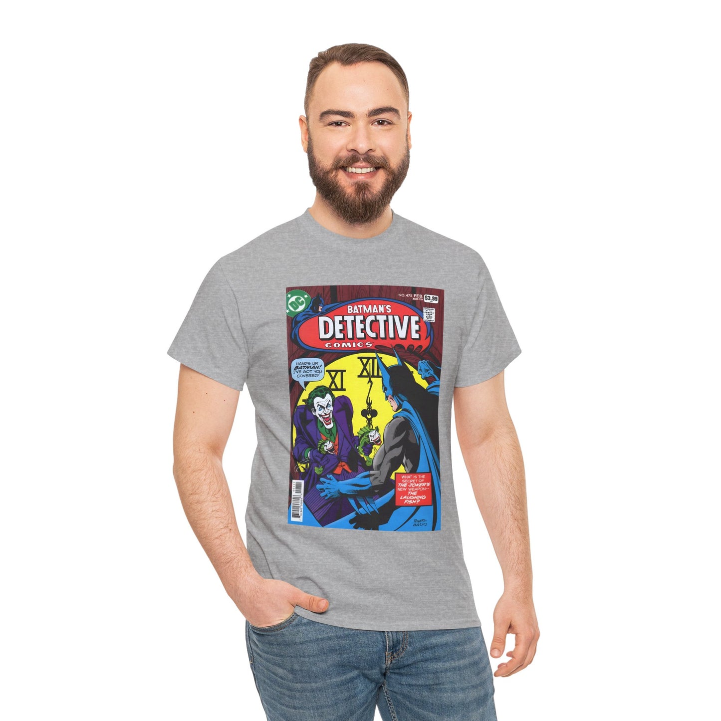 Detective Comics #475 T-Shirt - Marshall Rogers Art - Joker Appearance - The Laughing Fish - DC Comics