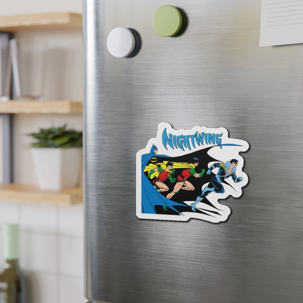 Nightwing Die-Cut Magnet - George Perez Art - From Robin to Nightwing - Batman, Dick Grayson - DC Comics - 3", 4", 5", 6"