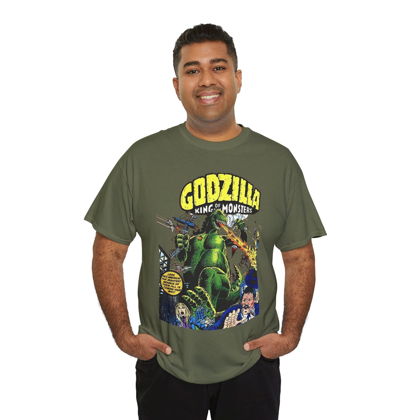 Godzilla T-Shirt - King of the Monsters - 1970s Comic Series - Marvel Comics - Bronze Age Monster Comic