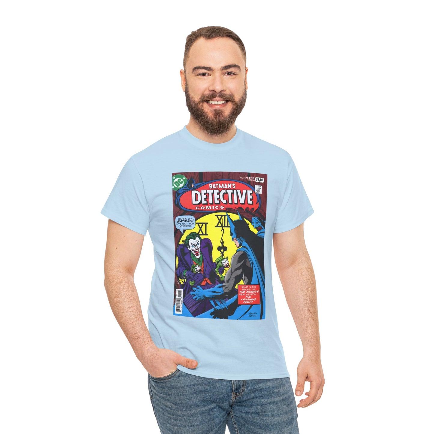 Detective Comics #475 T-Shirt - Marshall Rogers Art - Joker Appearance - The Laughing Fish - DC Comics