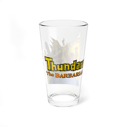 Thundarr the Barbarian Pint Glass, 16oz - Princess Ariel, Ookla the Mok - Classic Ruby-Spears Saturday Morning Cartoon - 1980s Animation