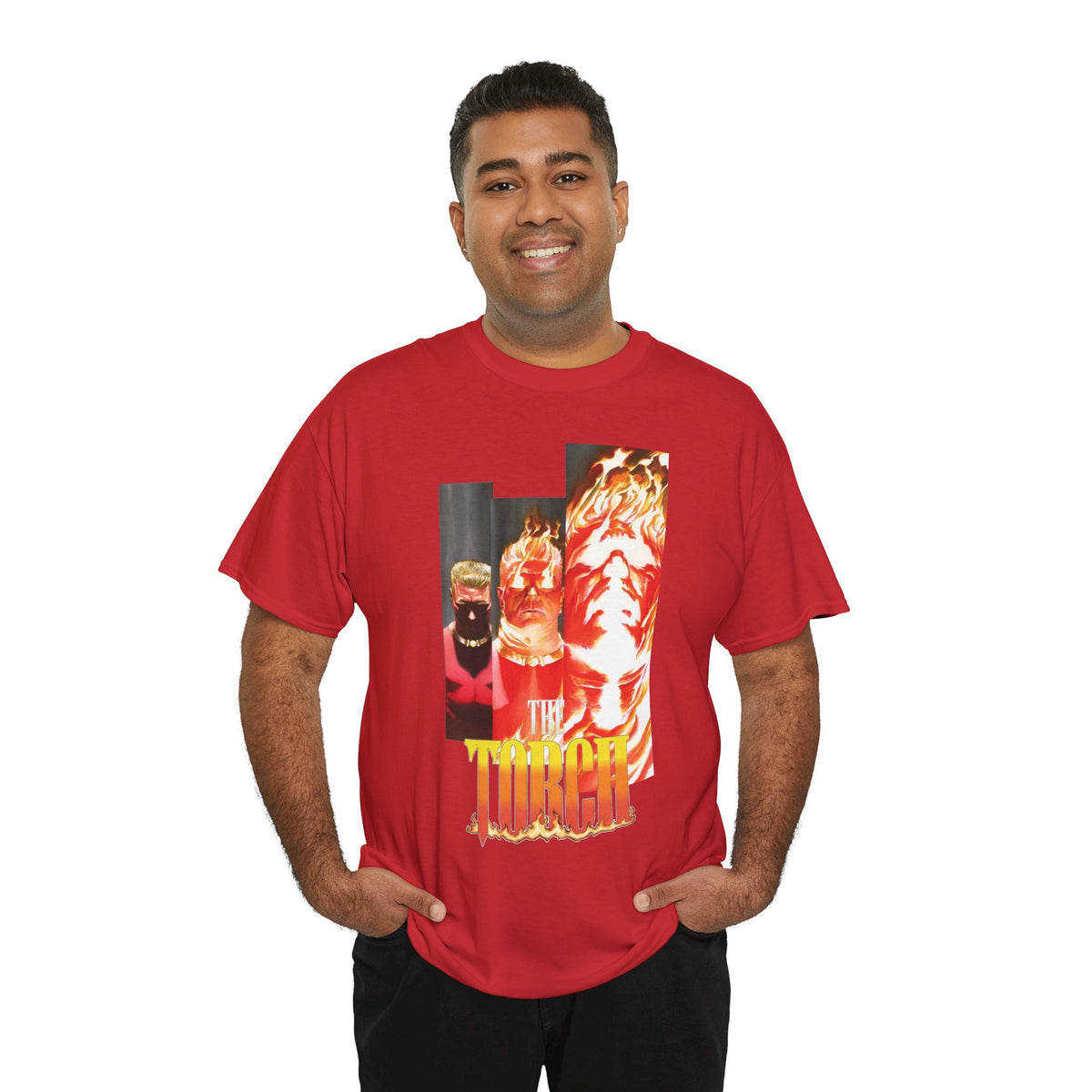 The Torch T-Shirt - Alex Ross Art - Jim Hammond - Golden Age Member of the Invaders - Marvel Comics