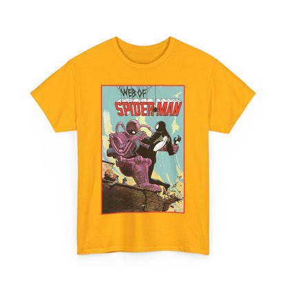 Web of Spider-Man T-Shirt - Charles Vess Art - Peter Parker, Black Symbiote Suit - Webslinger