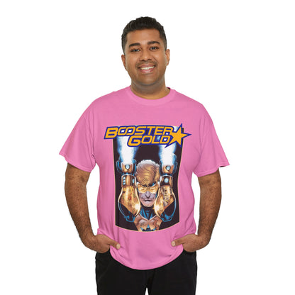 Booster Gold T-Shirt - Dan Jurgens Art - Batman & Robin in His Gauntlets - DC Comics