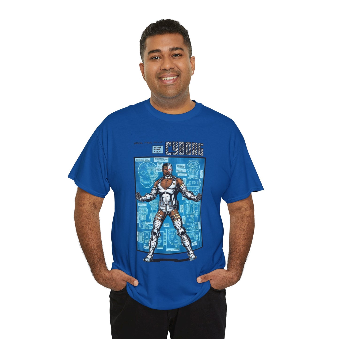 Cyborg T-Shirt - George Perez Art - New Teen Titans Pin-Up Poster - Victor Stone - DC Comics