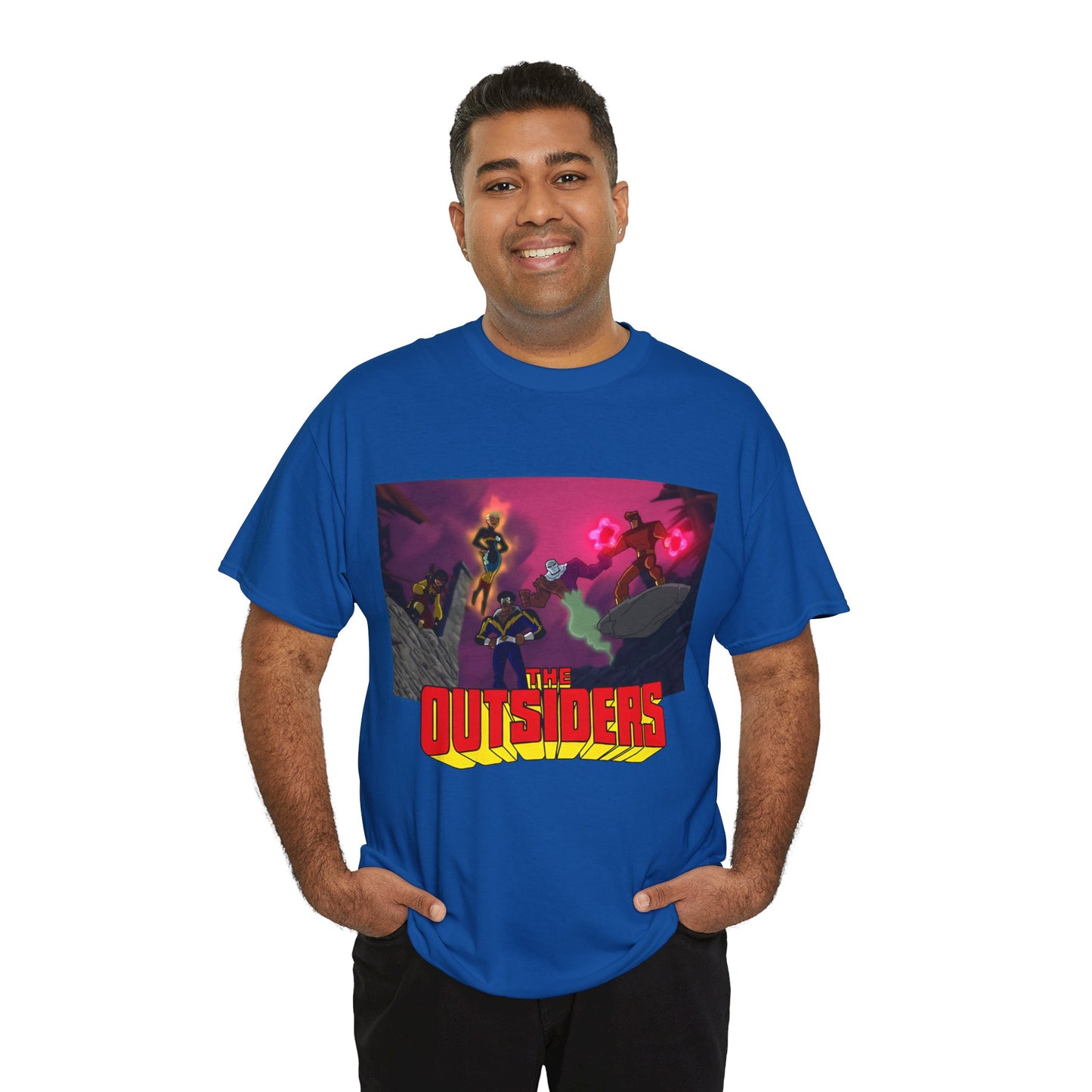 Outsiders T-Shirt - Batman: Brave & Bold Series - Halo, Geo-Force, Black Lightning, Katana, Metamorpho - DC Comics