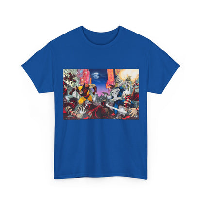 Wolverine & Punisher T-Shirt - Jim Lee Art - Vs The Hand - Marvel Comics