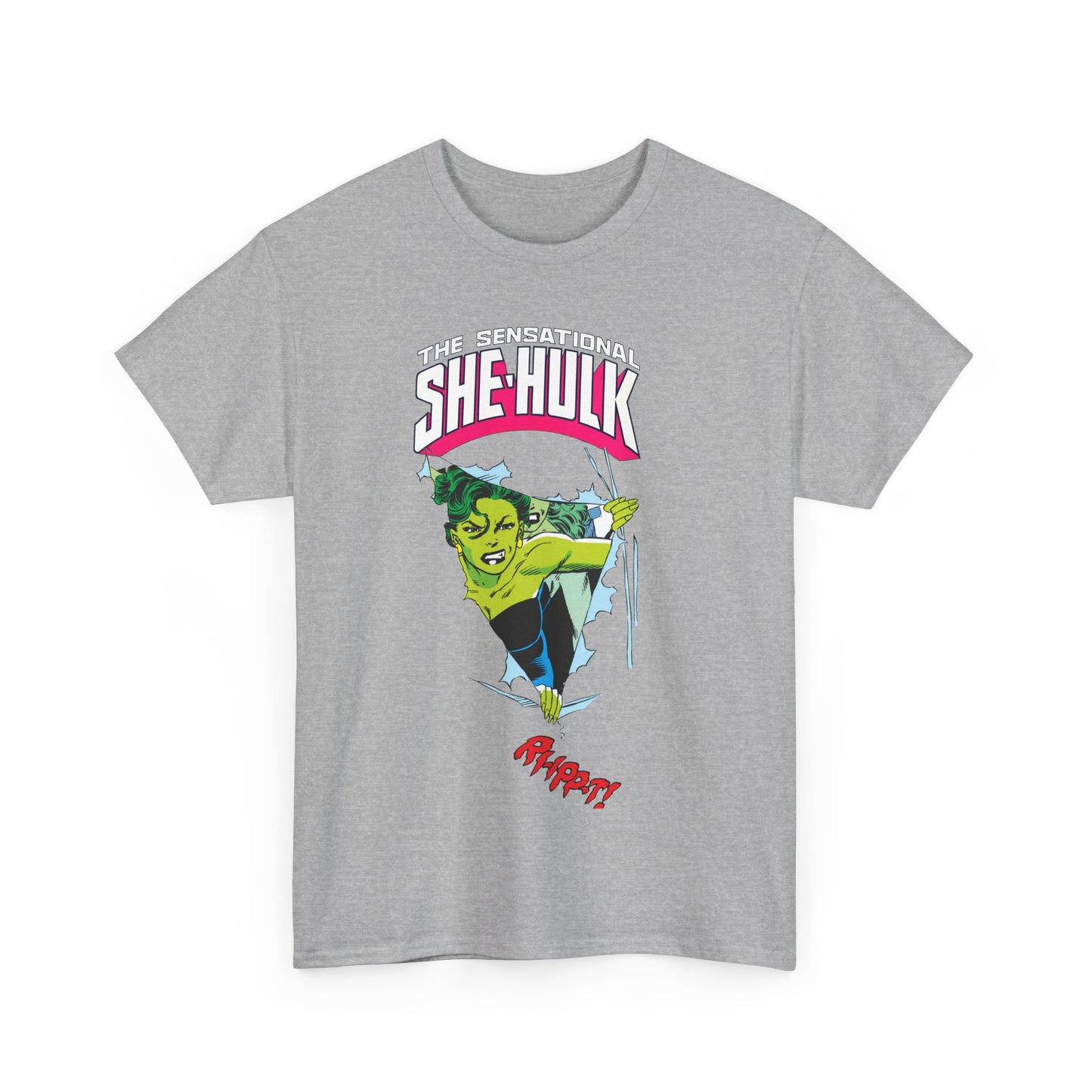 Sensational She-Hulk T-Shirt - John Byrne Art - Marvel Comics - Jennifer Walters - Ripping Through the Shirt - Fourth Wall
