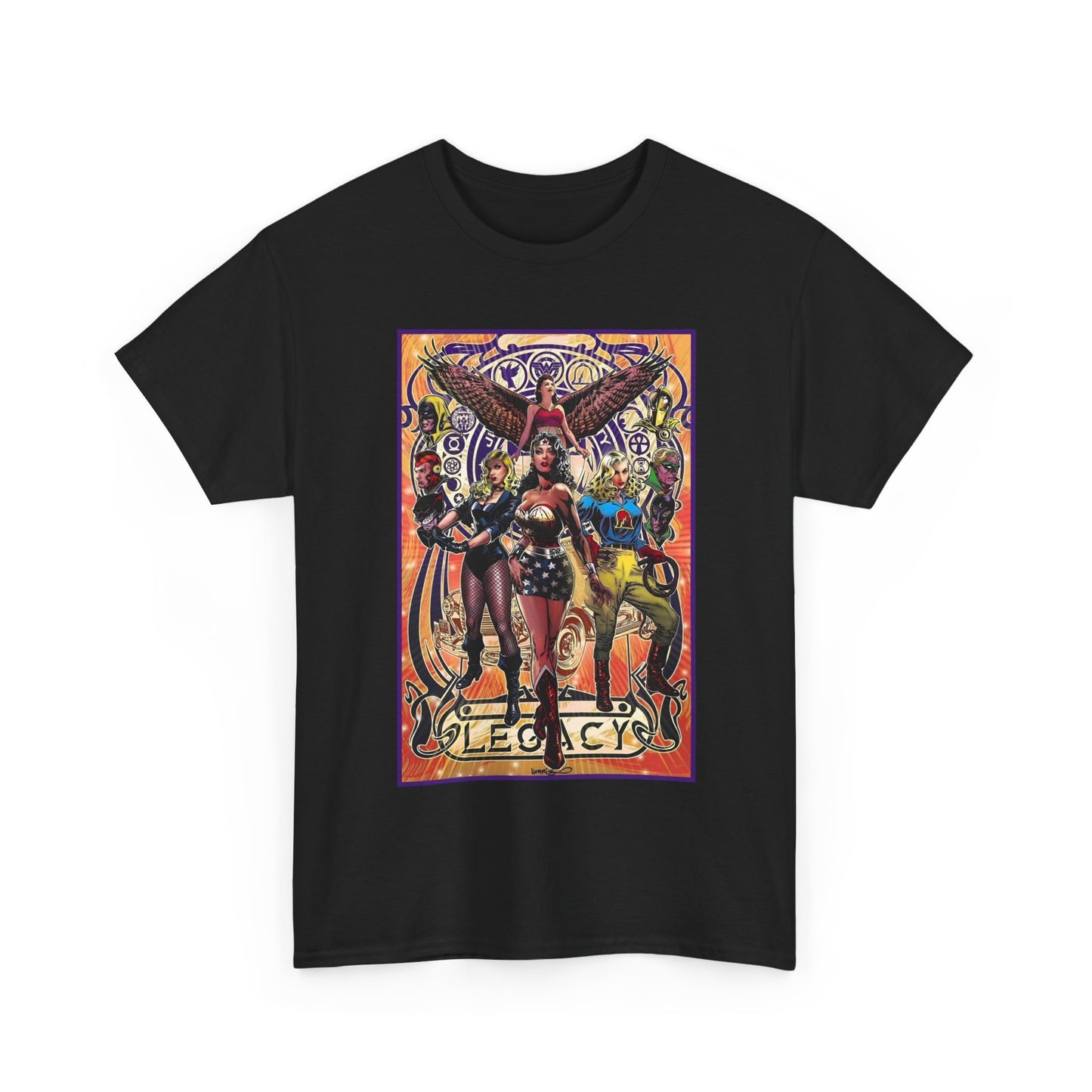 Justice Society T-Shirt - Tony Harris Art - Wonder Woman, Liberty Belle, Black Canary, Hawkgirl - JSA - DC Comics