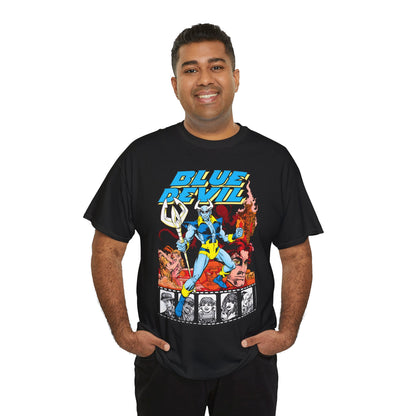 Blue Devil T-Shirt -  Dan Mishkin, Gary Cohn, & Paris Cullins - Dan Cassidy, Hollywood Stuntman - 1980s DC Comics Series