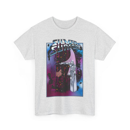 Silver Surfer & Galactus T-Shirt - John Byrne Art - Fantastic Four Connection - Former Herald, Norrin Radd - Marvel Comics