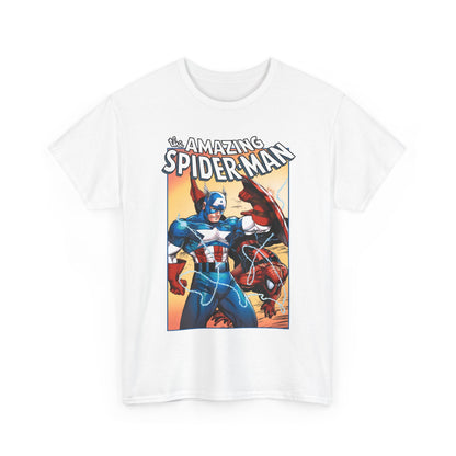 Amazing Spider-Man & Captain America T-Shirt - Todd McFarlane Art - Marvel Comics