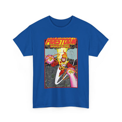 Firestorm the Nuclear Man T-Shirt - George Perez JLA Postcard Art 1980s - DC Comics - Justice League of America Member